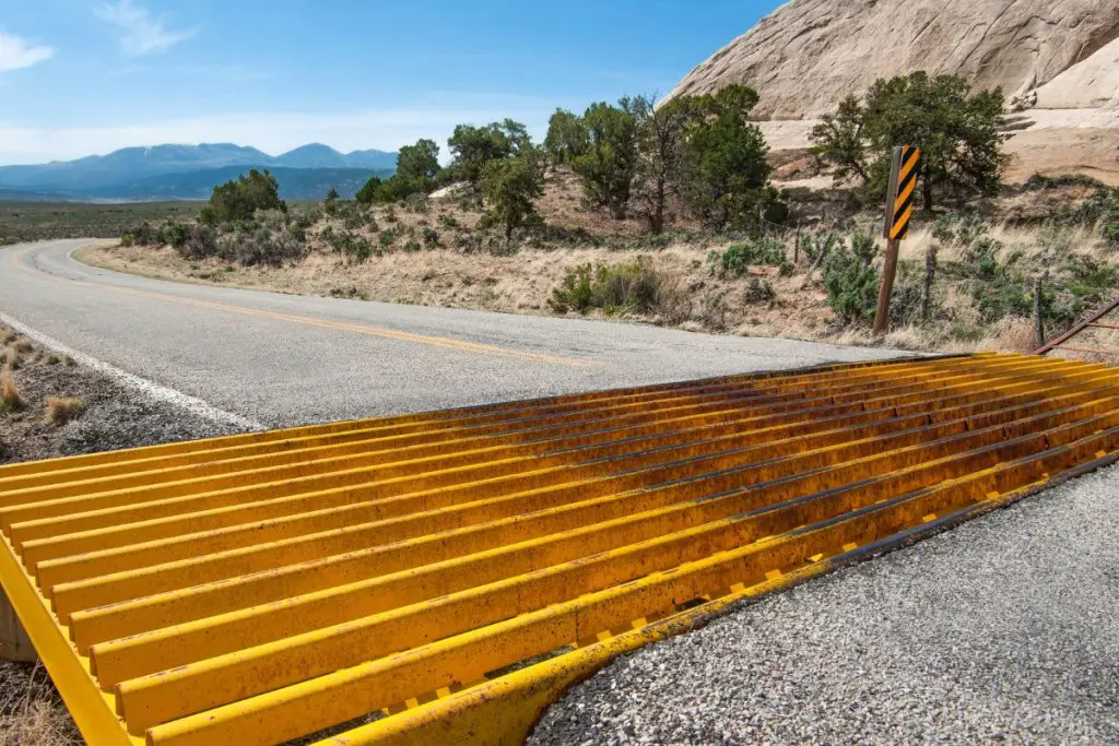 cattle grid with flat top bars